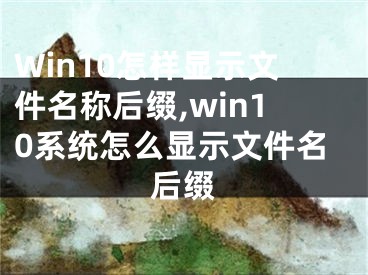 Win10怎样显示文件名称后缀,win10系统怎么显示文件名后缀