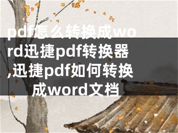 pdf怎么转换成word迅捷pdf转换器,迅捷pdf如何转换成word文档