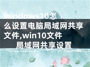 windows10怎么设置电脑局域网共享文件,win10文件局域网共享设置