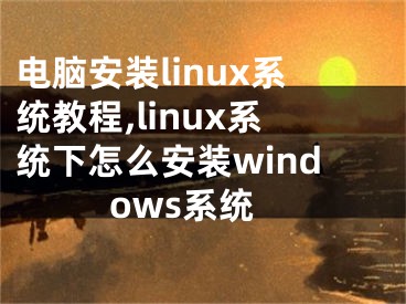 电脑安装linux系统教程,linux系统下怎么安装windows系统