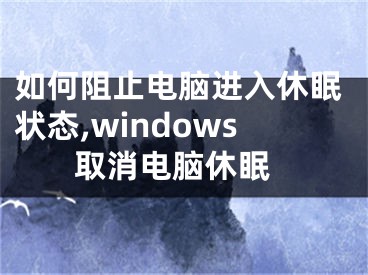 如何阻止电脑进入休眠状态,windows 取消电脑休眠