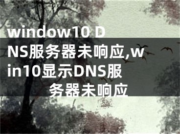 window10 DNS服务器未响应,win10显示DNS服务器未响应