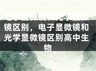 电子显微镜和光学显微镜区别，电子显微镜和光学显微镜区别高中生物