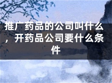 推广药品的公司叫什么，开药品公司要什么条件