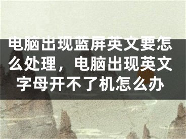 电脑出现蓝屏英文要怎么处理，电脑出现英文字母开不了机怎么办