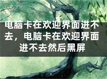 电脑卡在欢迎界面进不去，电脑卡在欢迎界面进不去然后黑屏