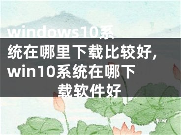 windows10系统在哪里下载比较好,win10系统在哪下载软件好