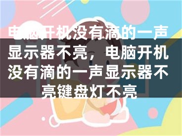 电脑开机没有滴的一声显示器不亮，电脑开机没有滴的一声显示器不亮键盘灯不亮