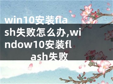 win10安装flash失败怎么办,window10安装flash失败