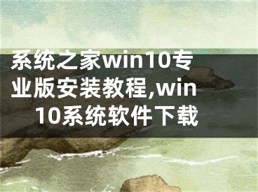 系统之家win10专业版安装教程,win10系统软件下载