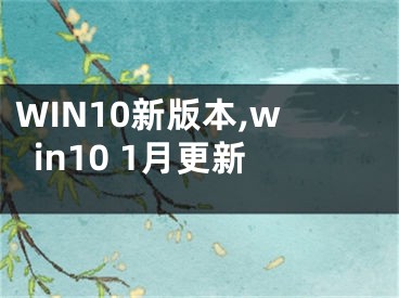 WIN10新版本,win10 1月更新