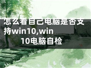 怎么看自己电脑是否支持win10,win10电脑自检