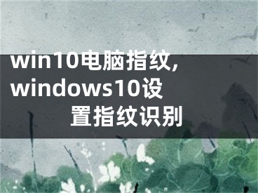 win10电脑指纹,windows10设置指纹识别