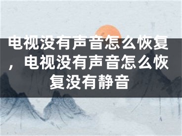 电视没有声音怎么恢复，电视没有声音怎么恢复没有静音