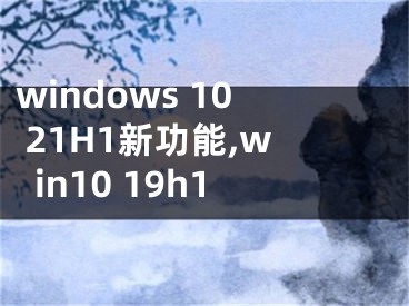 windows 10 21H1新功能,win10 19h1