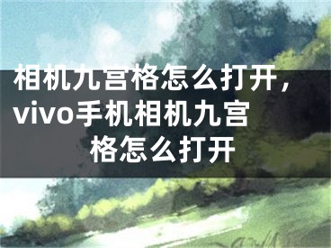 相机九宫格怎么打开，vivo手机相机九宫格怎么打开