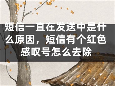 短信一直在发送中是什么原因，短信有个红色感叹号怎么去除