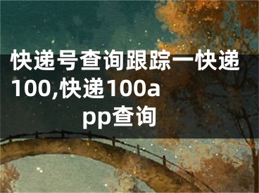 快递号查询跟踪一快递100,快递100app查询