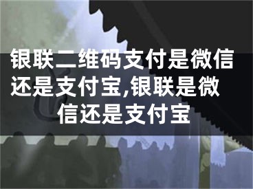 银联二维码支付是微信还是支付宝,银联是微信还是支付宝