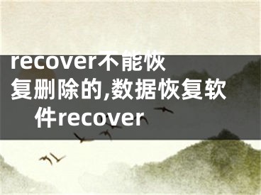 recover不能恢复删除的,数据恢复软件recover