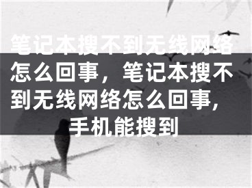 笔记本搜不到无线网络怎么回事，笔记本搜不到无线网络怎么回事,手机能搜到