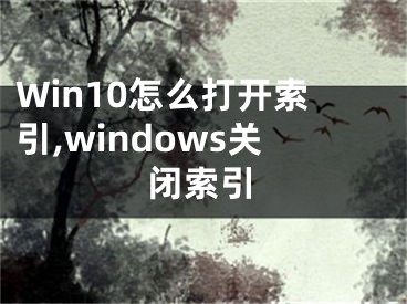 Win10怎么打开索引,windows关闭索引