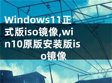 Windows11正式版iso镜像,win10原版安装版iso镜像