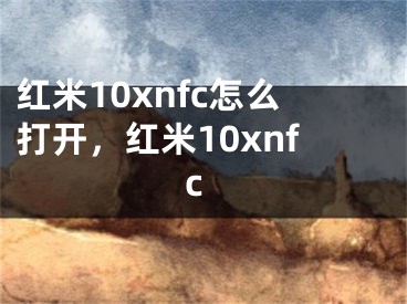 红米10xnfc怎么打开，红米10xnfc