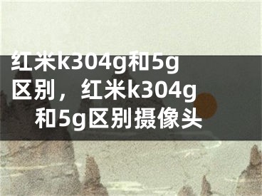 红米k304g和5g区别，红米k304g和5g区别摄像头