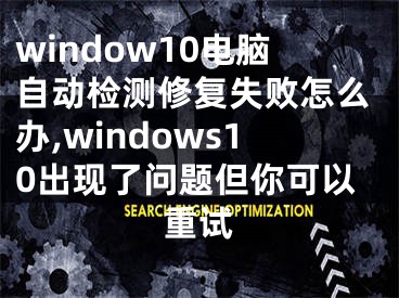 window10电脑自动检测修复失败怎么办,windows10出现了问题但你可以重试