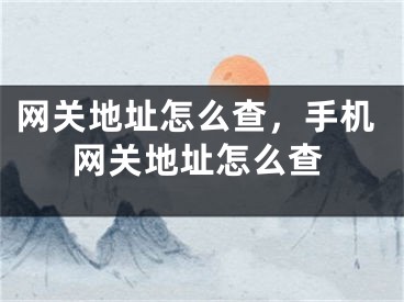 网关地址怎么查，手机网关地址怎么查