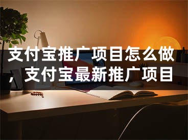 支付宝推广项目怎么做，支付宝最新推广项目
