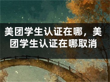 美团学生认证在哪，美团学生认证在哪取消