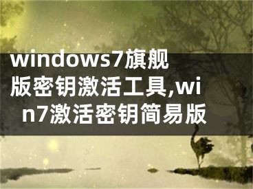 windows7旗舰版密钥激活工具,win7激活密钥简易版
