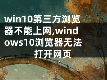 win10第三方浏览器不能上网,windows10浏览器无法打开网页