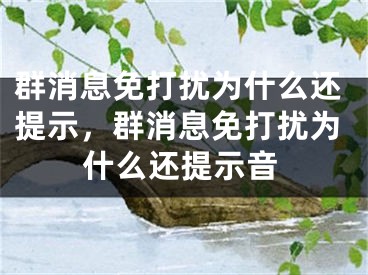 群消息免打扰为什么还提示，群消息免打扰为什么还提示音