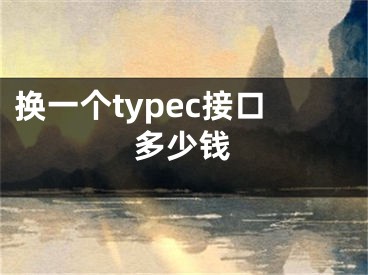 换一个typec接口多少钱