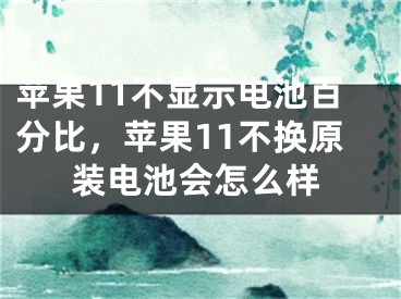 苹果11不显示电池百分比，苹果11不换原装电池会怎么样