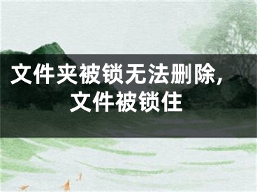 文件夹被锁无法删除,文件被锁住