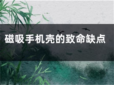 磁吸手机壳的致命缺点