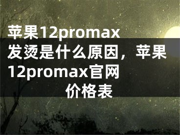 苹果12promax发烫是什么原因，苹果12promax官网价格表