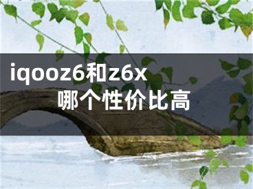 iqooz6和z6x哪个性价比高