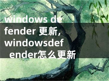 windows defender 更新,windowsdefender怎么更新
