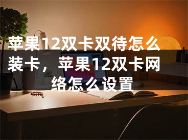 苹果12双卡双待怎么装卡，苹果12双卡网络怎么设置