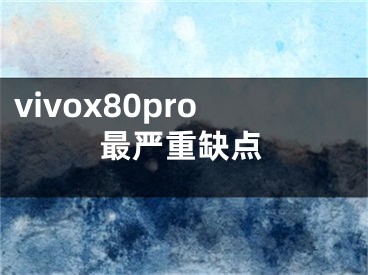 vivox80pro最严重缺点