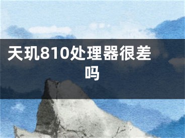 天玑810处理器很差吗