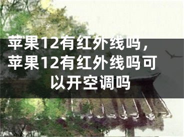 苹果12有红外线吗，苹果12有红外线吗可以开空调吗