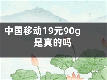 中国移动19元90g是真的吗