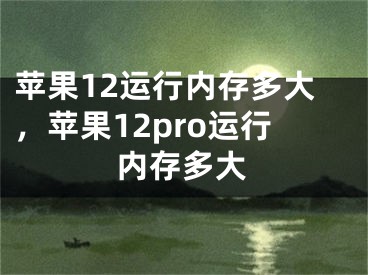 苹果12运行内存多大，苹果12pro运行内存多大