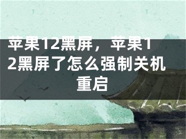 苹果12黑屏，苹果12黑屏了怎么强制关机重启